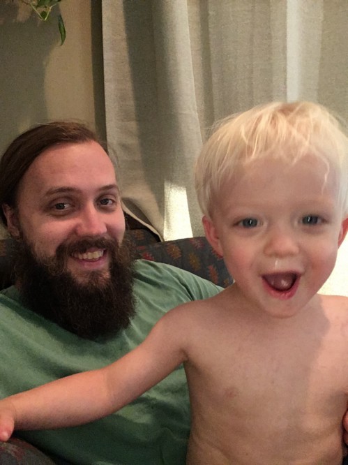 The author and his son, around the time of the events in this story